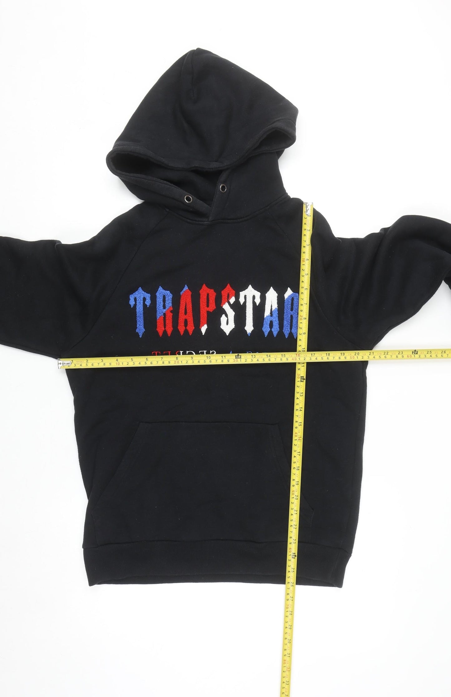 Trapstar Men's Black Pullover Hoodie S Embroidered Logo Streetwear