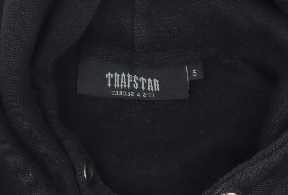 Trapstar Men's Black Pullover Hoodie S Embroidered Logo Streetwear