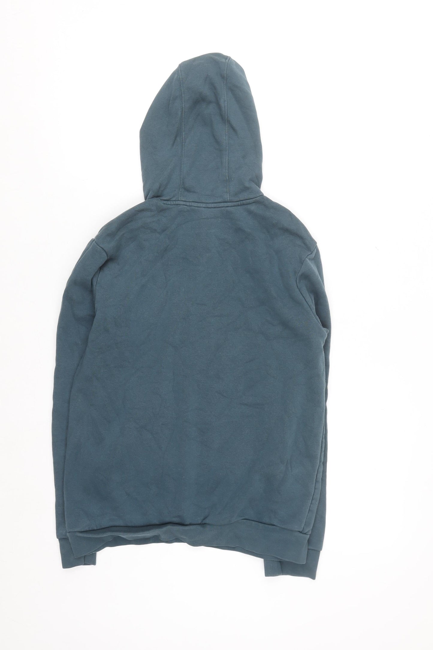 Adidas Boys Blue Pullover Hoodie Size 13-14 Years Cotton Blend