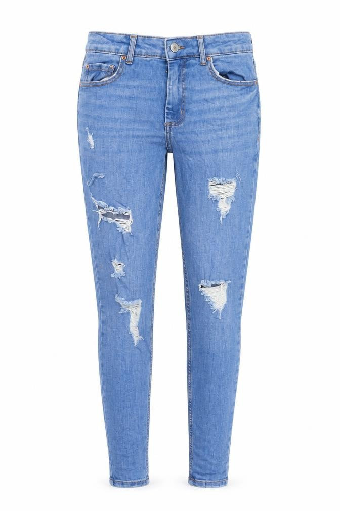 Primark Women Blue Distressed Skinny Jeans Size 10
