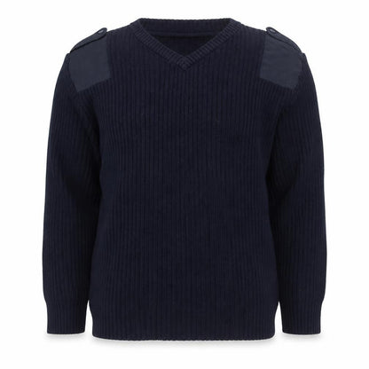 Fastrack Mens Blue 2XL V-Neck Chunky Knit Pullover Jumper