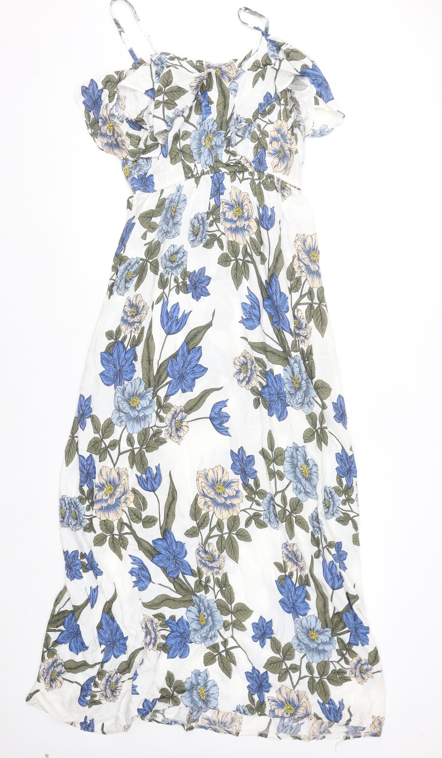 J.STARS Womens Multicoloured Floral Maxi Dress L Lightweight