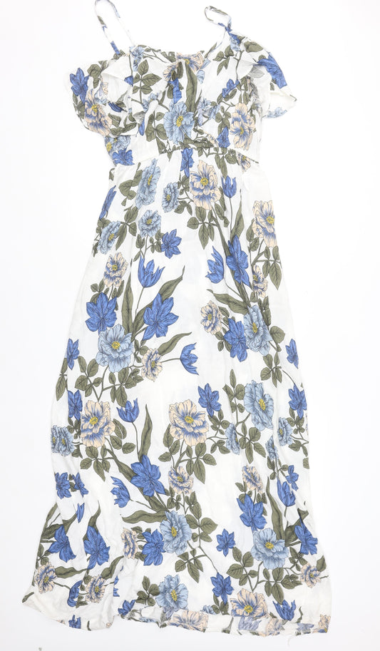 J.STARS Womens Multicoloured Floral Maxi Dress L Lightweight