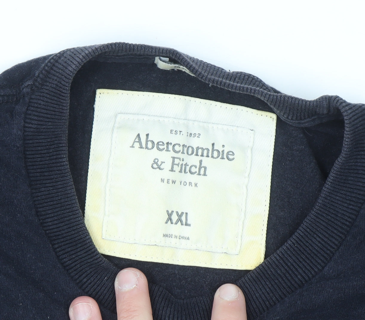 Abercrombie & Fitch Men's Blue 2XL Graphic Sports Cotton T-Shirt