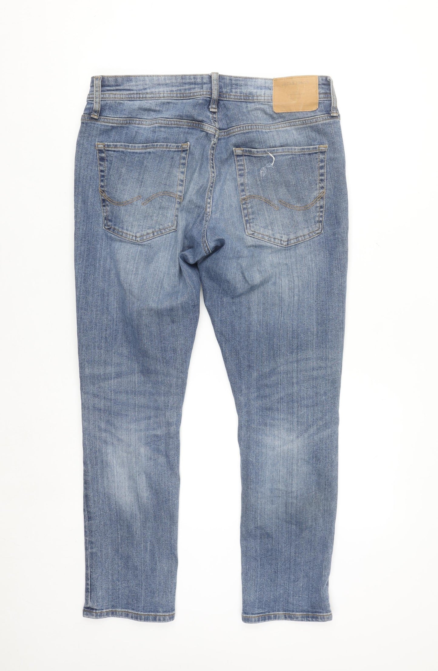 Jack & Jones Men's Blue Slim Straight Jeans 34W 30L
