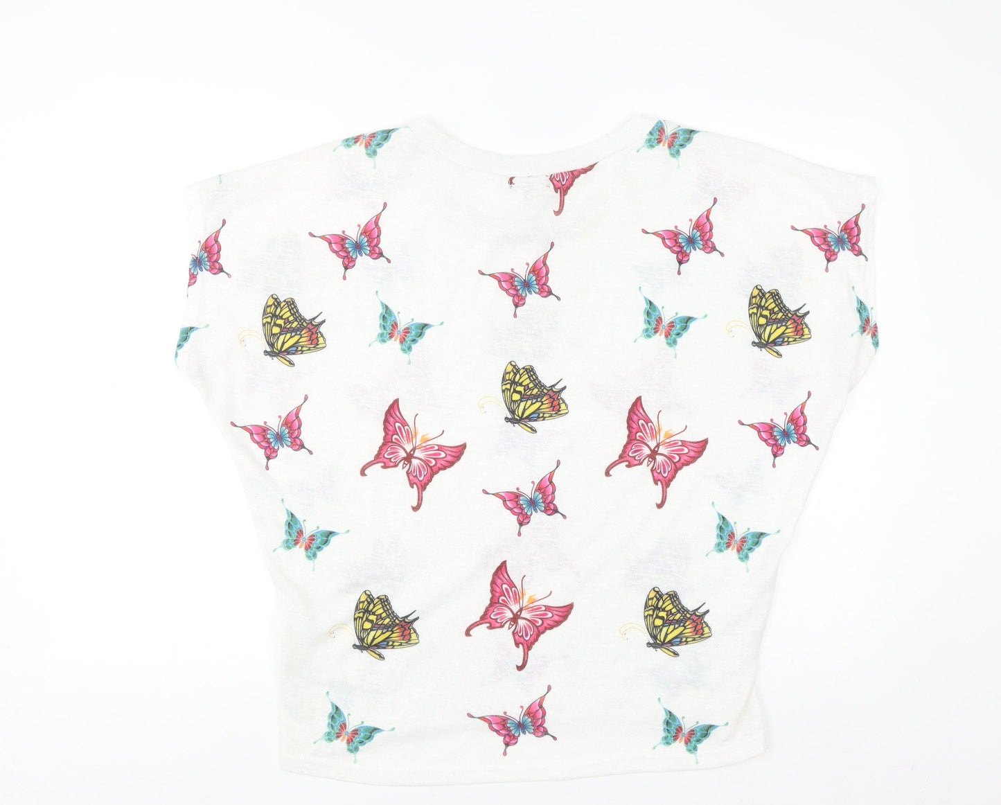 Stella Morgan Womens White Butterfly Print Pullover Jumper Size 10