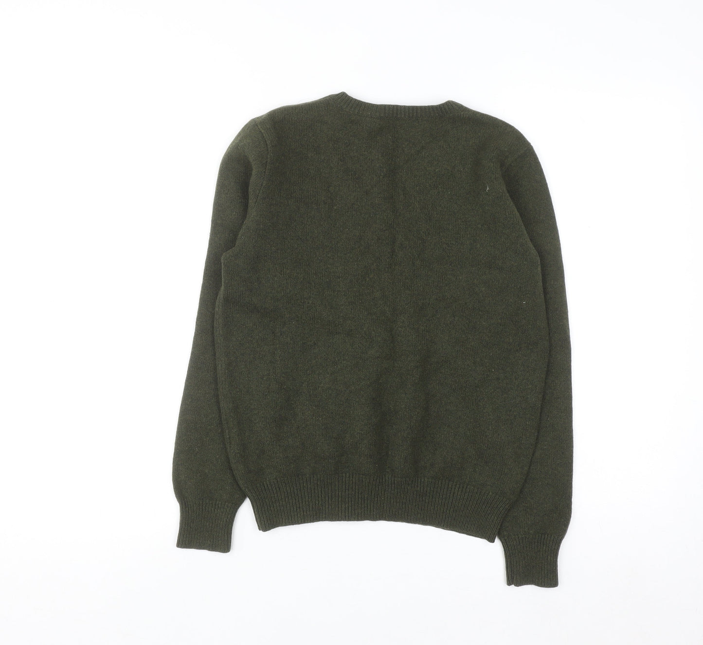 Ralph Lauren Men’s Green Wool Cashmere V-Neck Jumper M