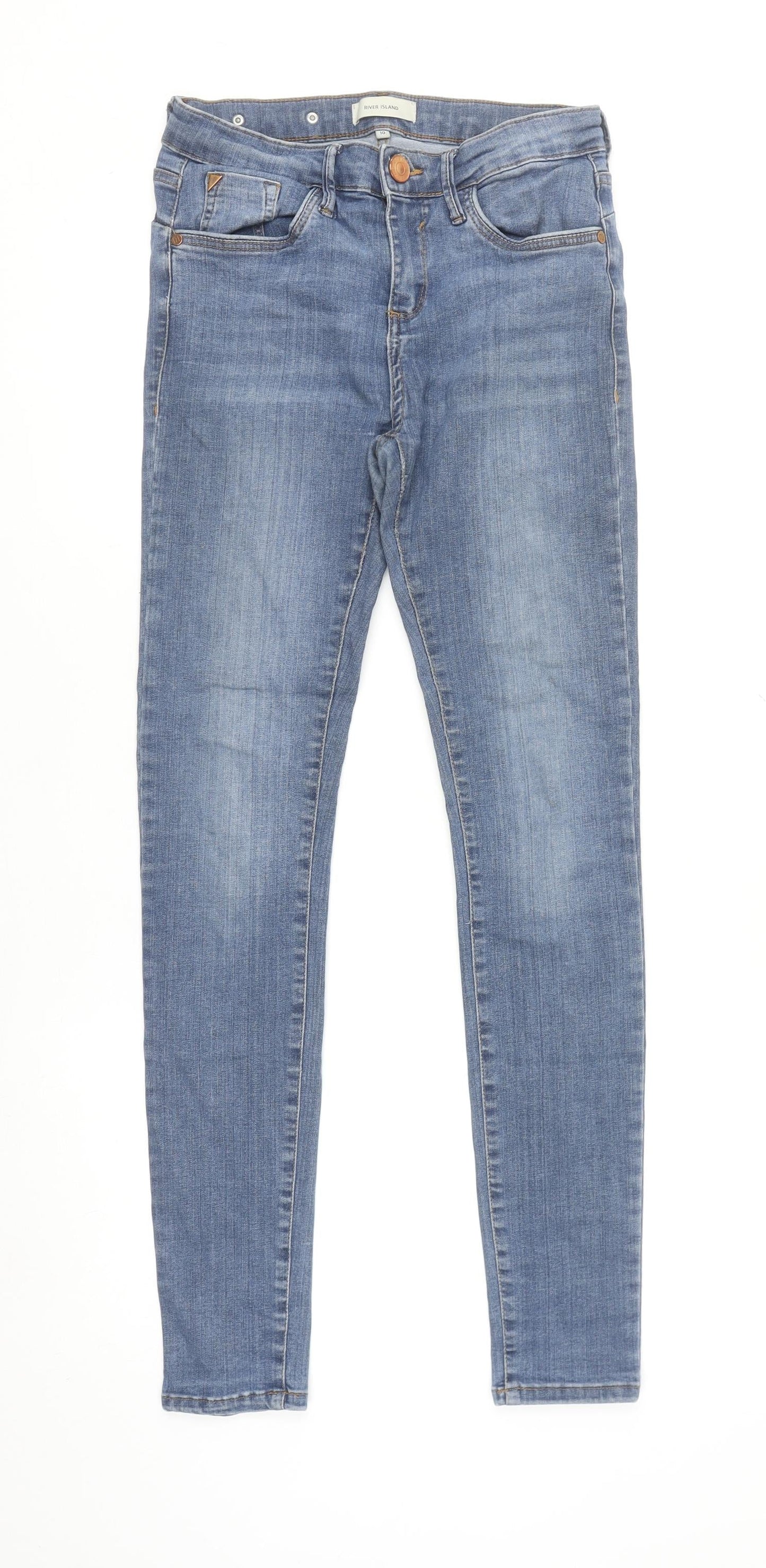 River Island Women’s Blue Skinny Mid Rise Jeans Size 10