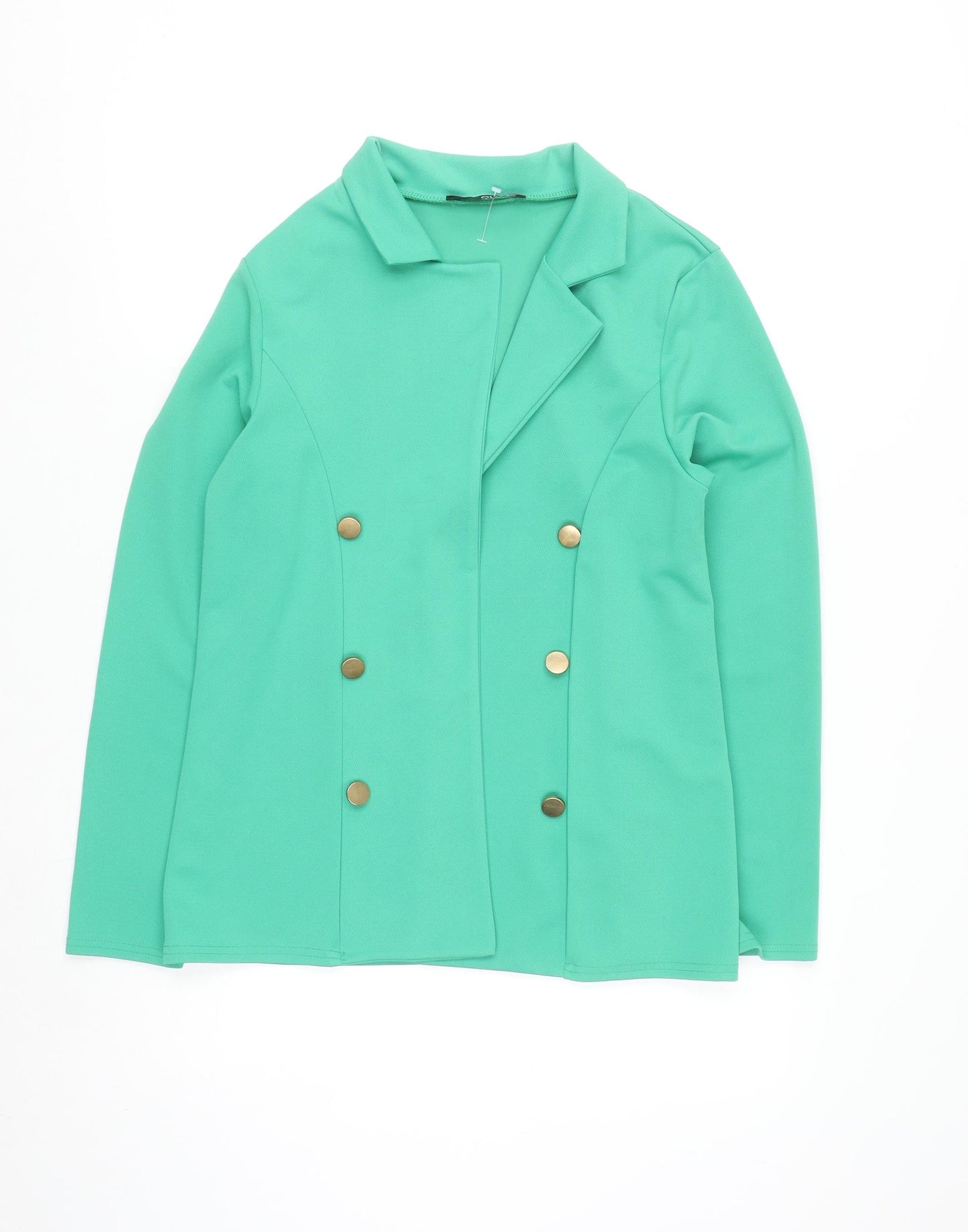 Quiz Womens Green Blazer Jacket Size 10 Double Breasted