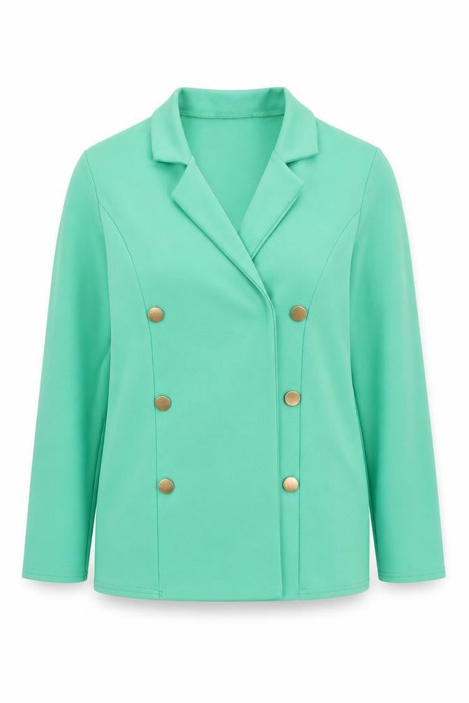 Quiz Womens Green Blazer Jacket Size 10 Double Breasted