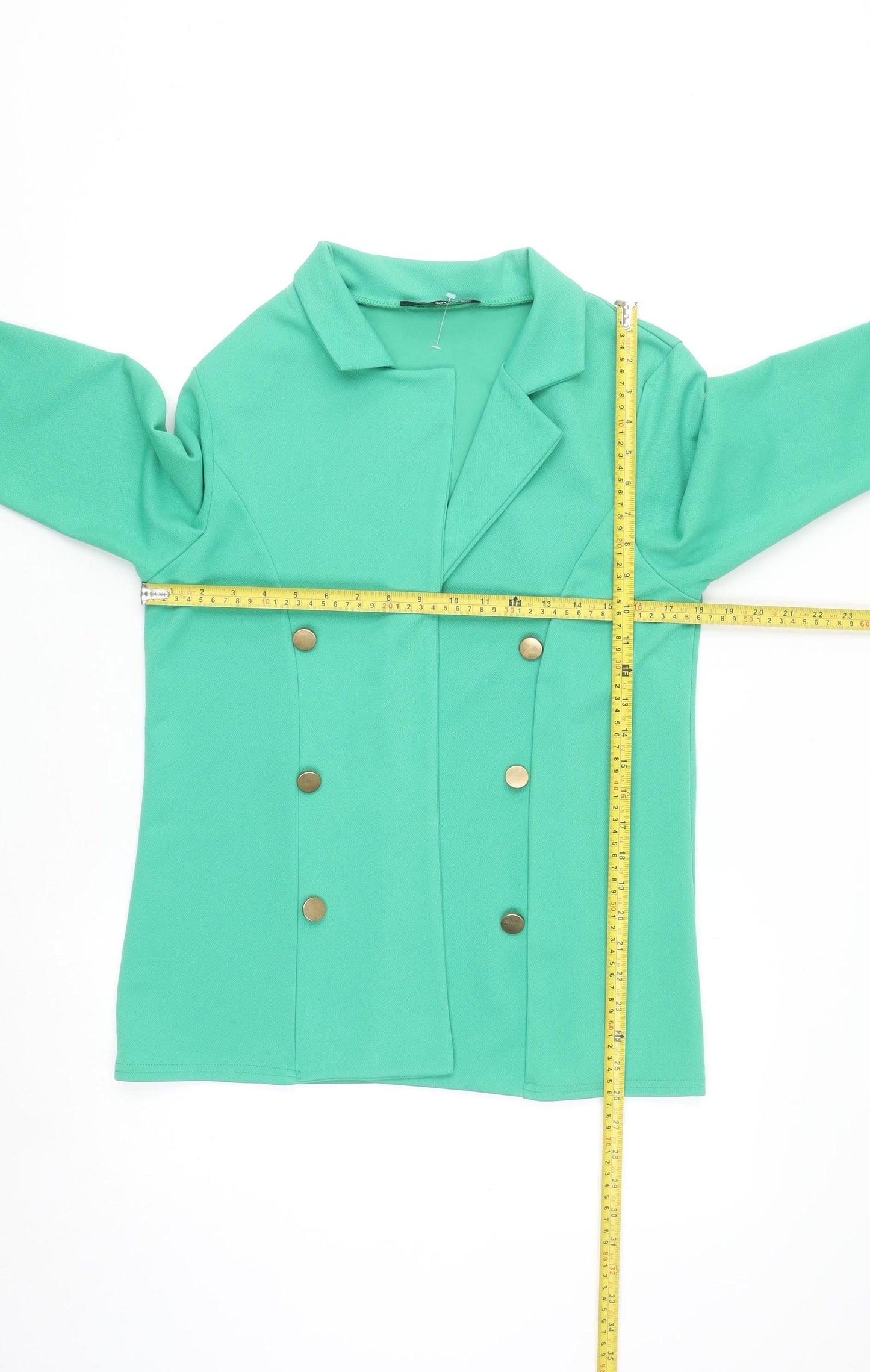 Quiz Womens Green Blazer Jacket Size 10 Double Breasted