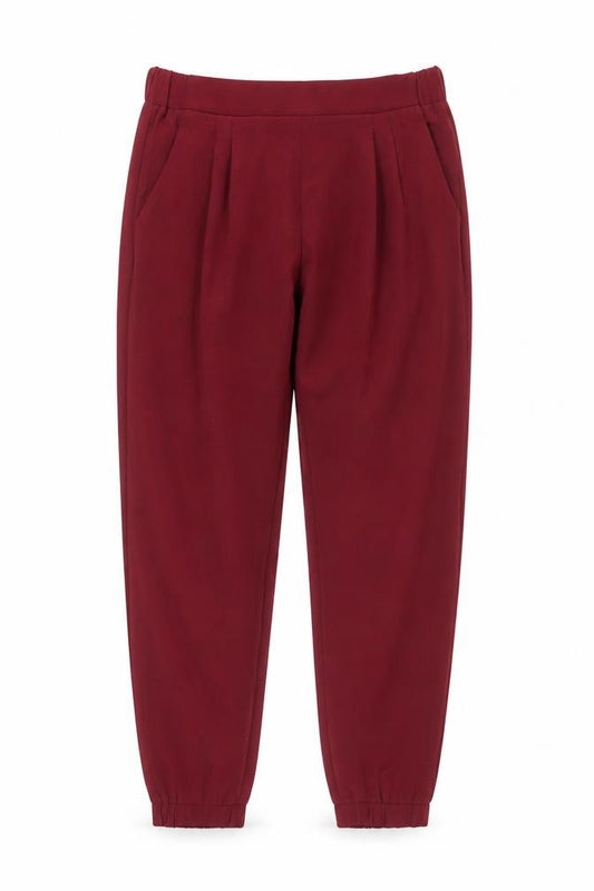 Tally Weijl Womens Red Jogger Trousers Size 12 Polyester Crepe
