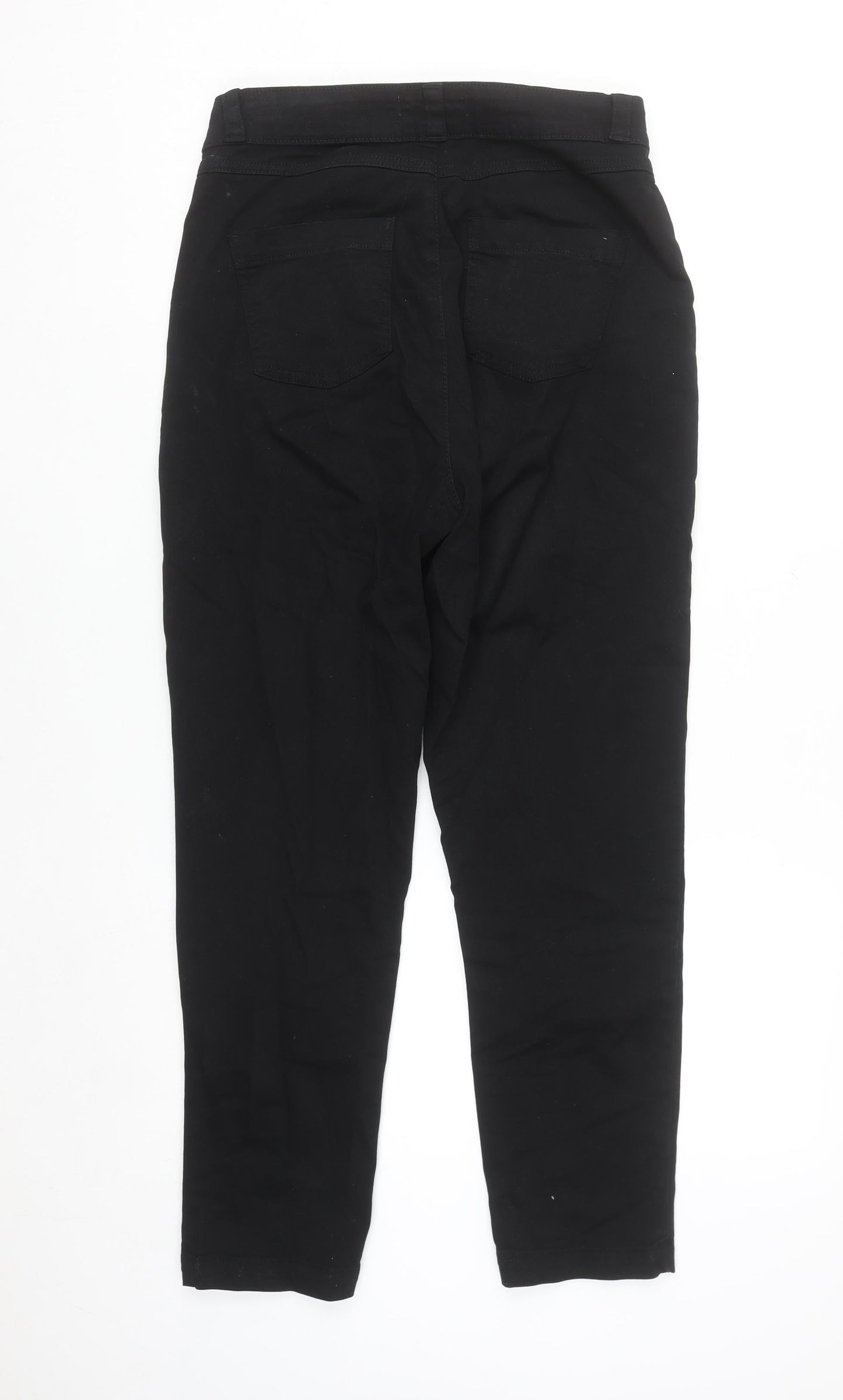 Primark Women Black Straight Leg Denim Jeans Size 10 Regular Fit