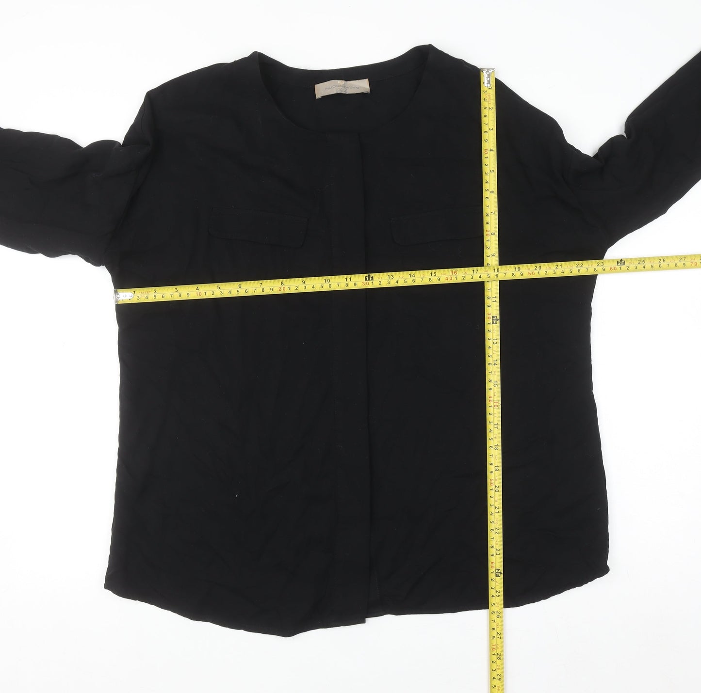 Paul Costelloe Living Studio Women’s Black Viscose Blouse Size 12