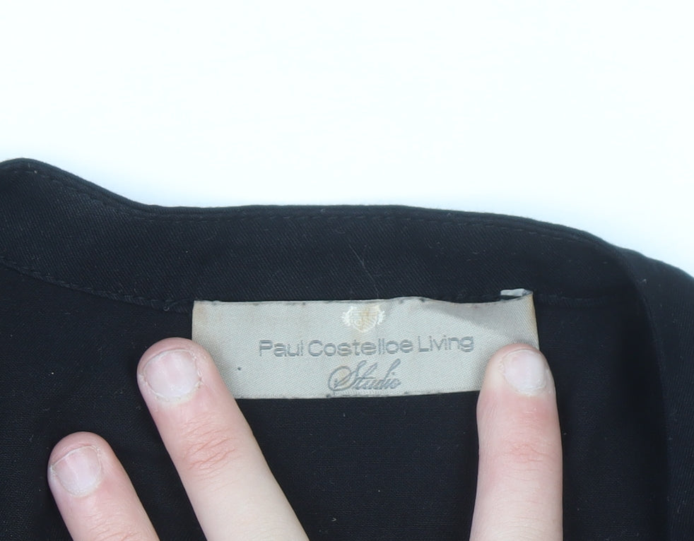 Paul Costelloe Living Studio Women’s Black Viscose Blouse Size 12