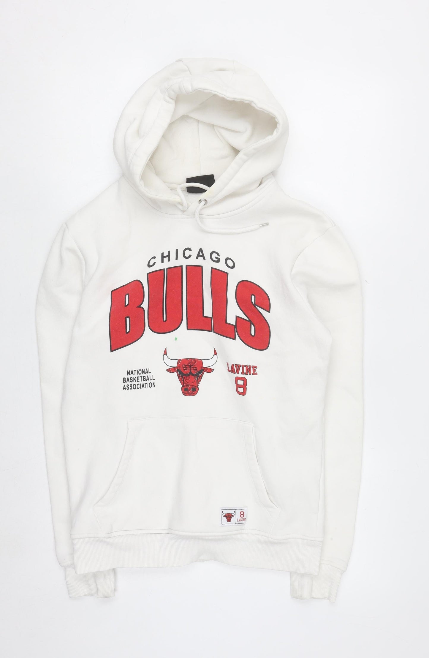 NBA Chicago Bulls Women's White Small Pullover Hoodie