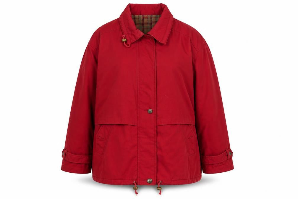 Eastex Women Red Size 18 Parka Jacket Lined Drawstring Classic Style