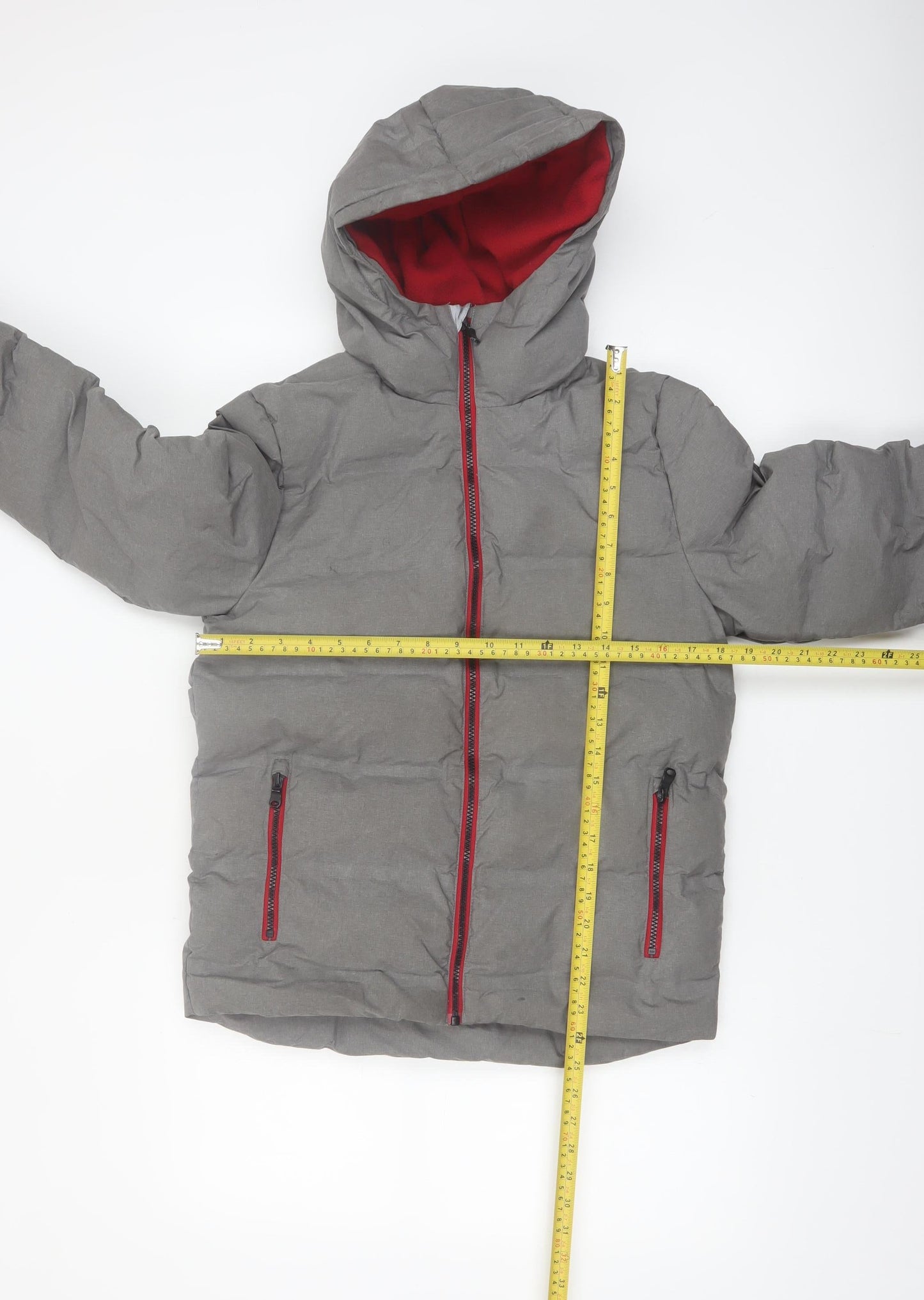 Next Boys Grey Hooded Puffer Jacket 12 Years Winter Coat