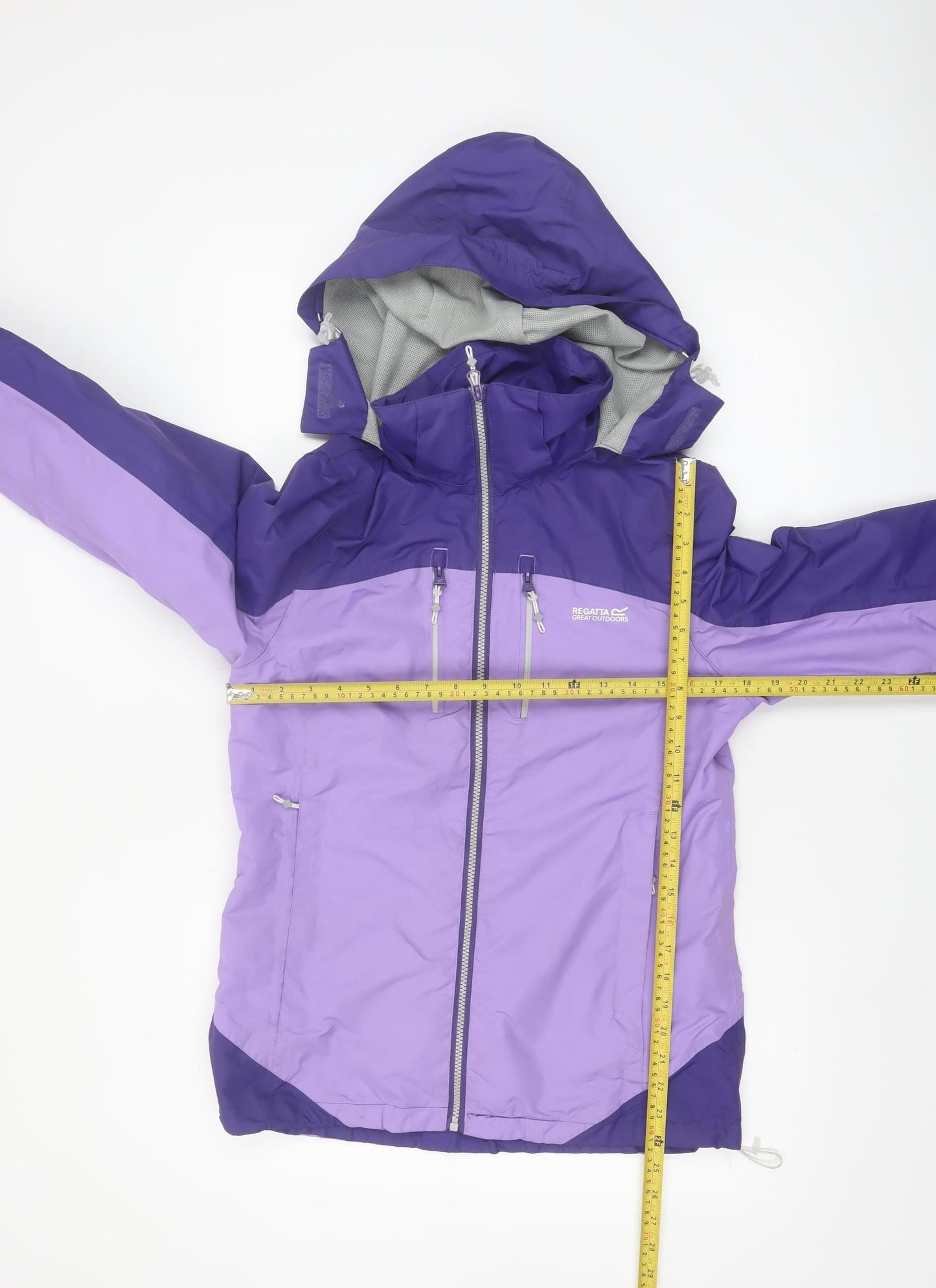 Regatta Women's Purple Waterproof Hooded Rain Jacket Size 10