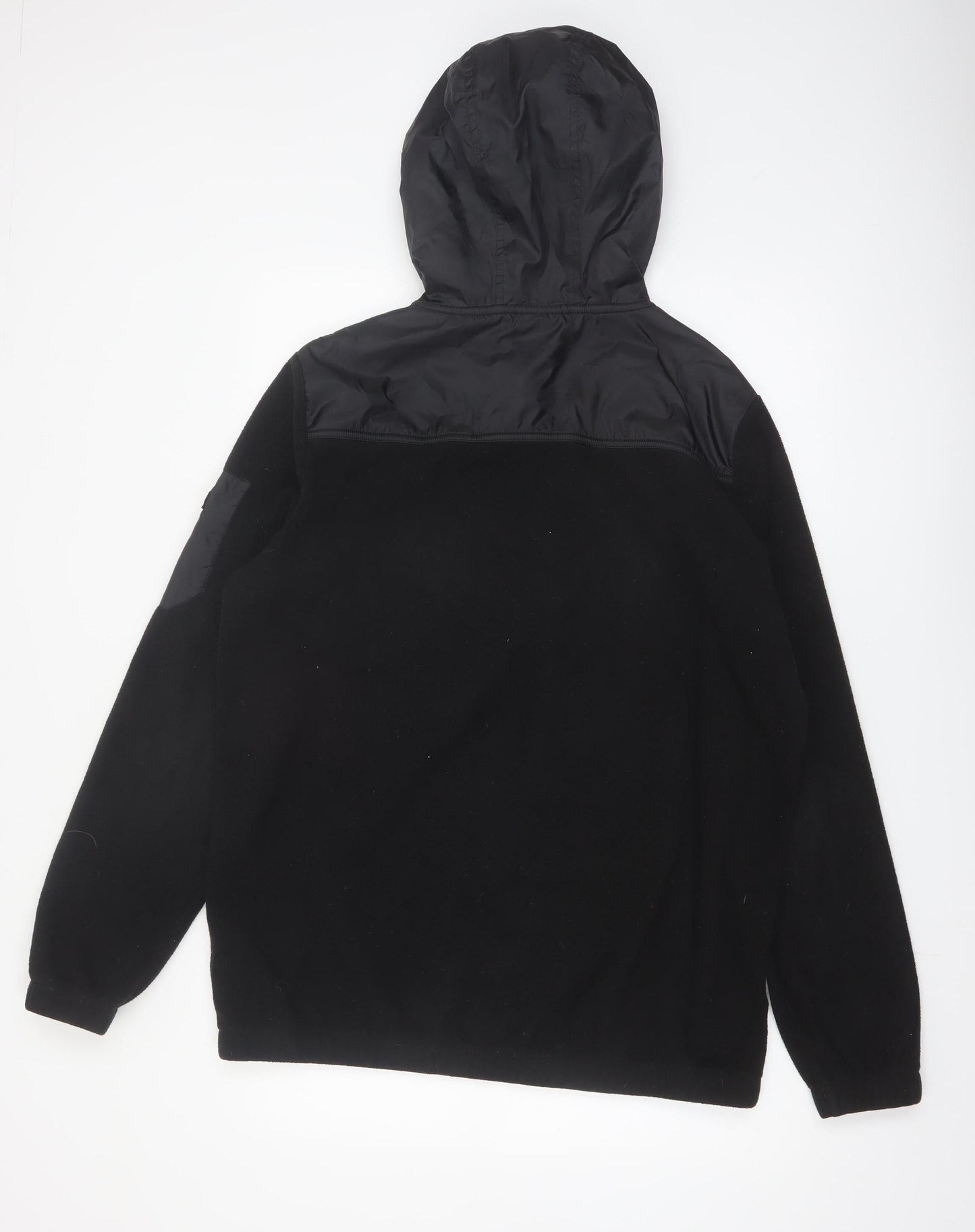 Ellesse Men’s Black Pullover Hoodie M Graphic Logo 1/4 Zip Fleece