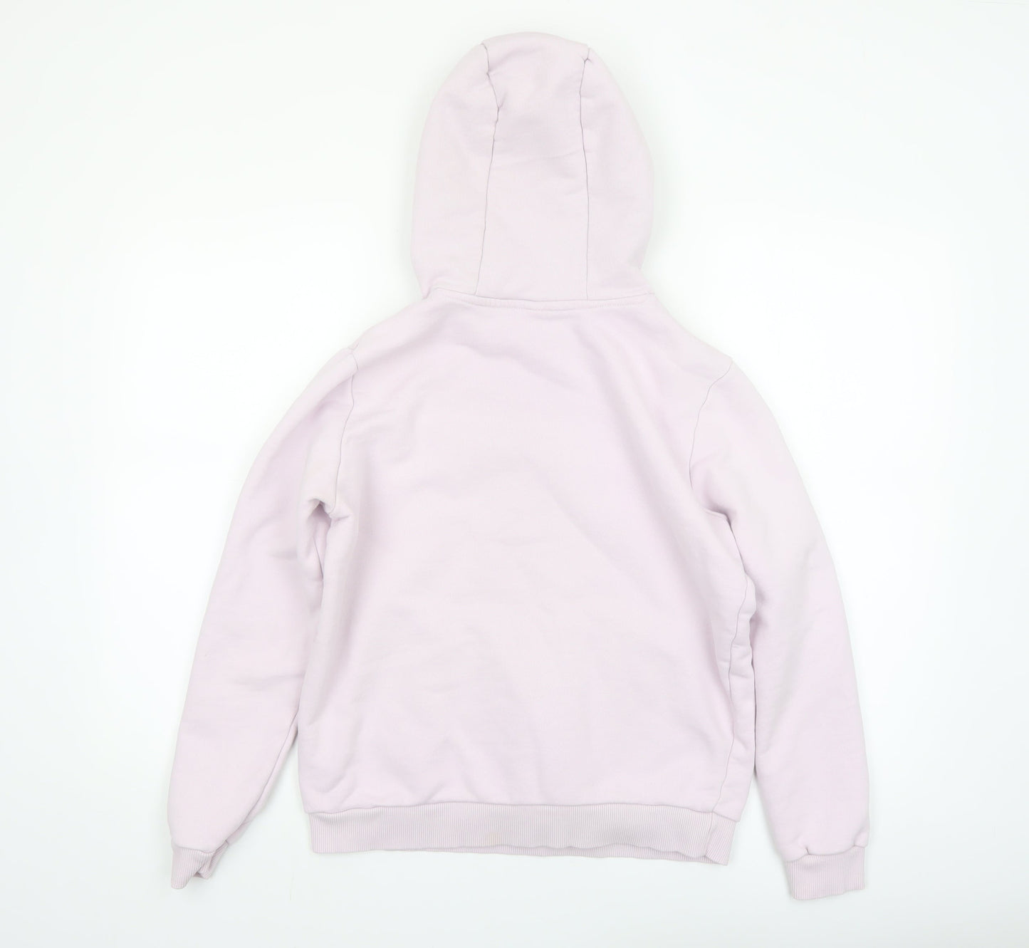 Reebok Women Pink Pullover Hoodie Small Cotton Logo Casual