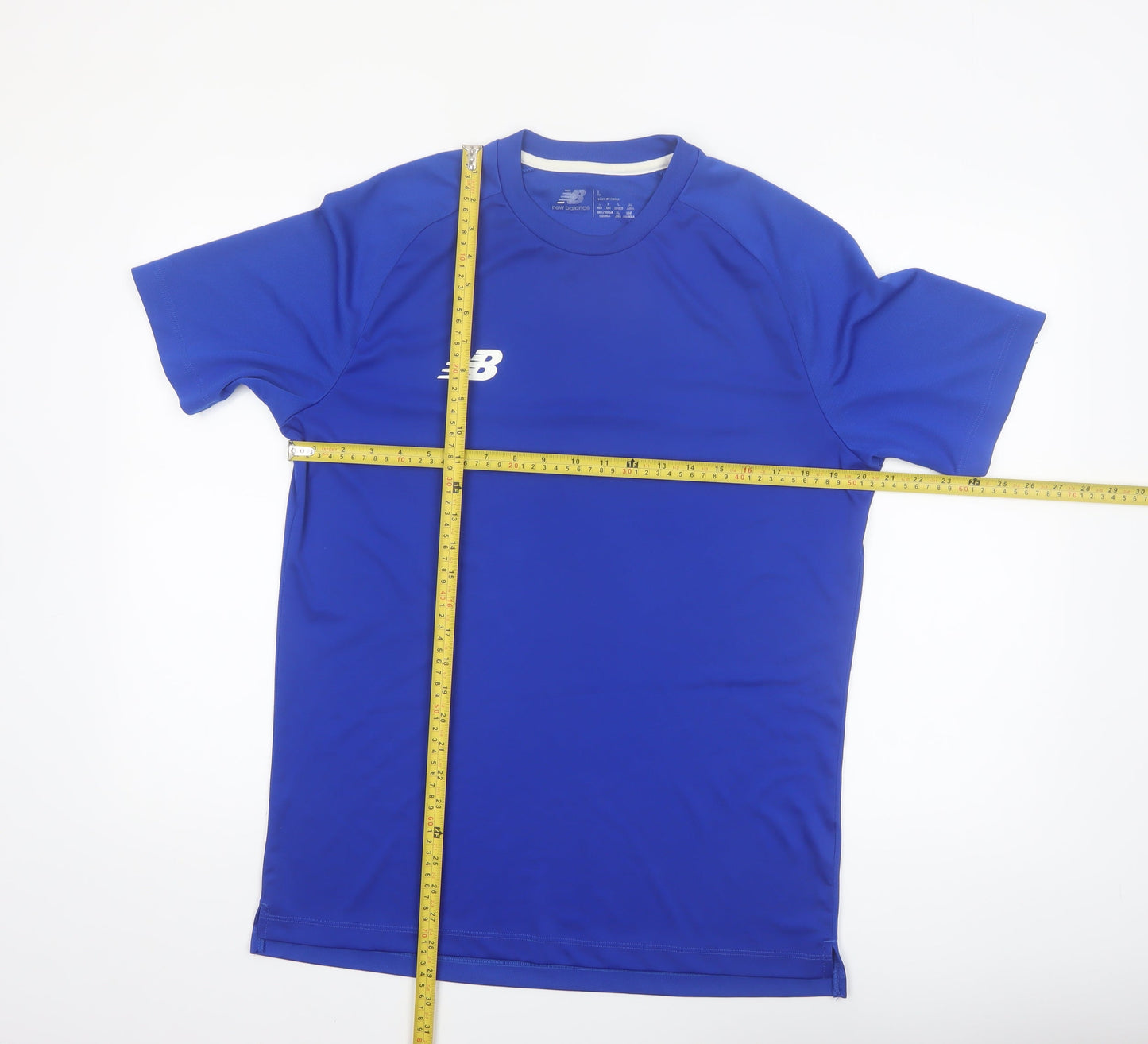 New Balance Men's Blue Athletic T-Shirt L Moisture Wicking Sports Top