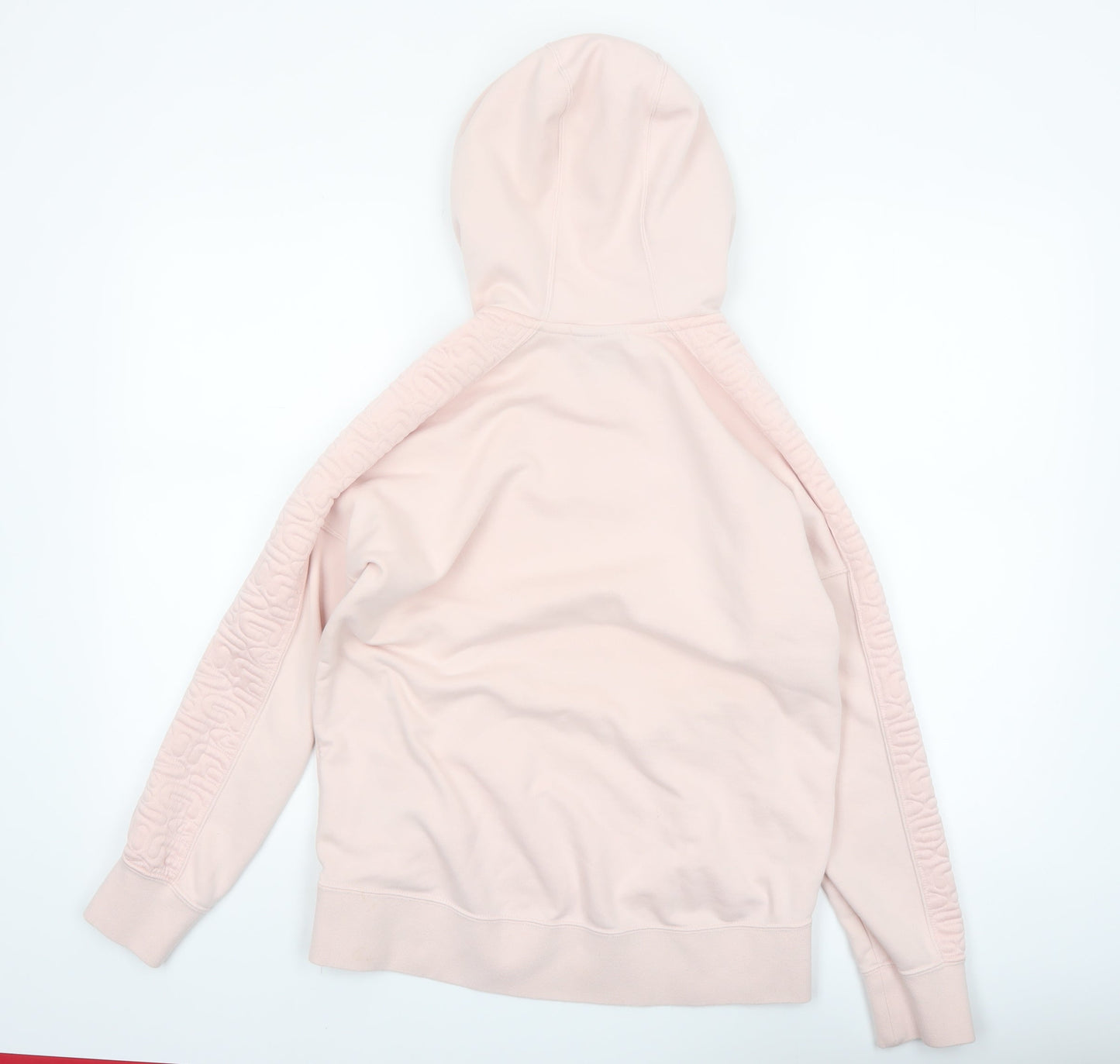 Nike Girls Pink Gold Logo Pullover Hoodie XL 14-15 Years Fleece