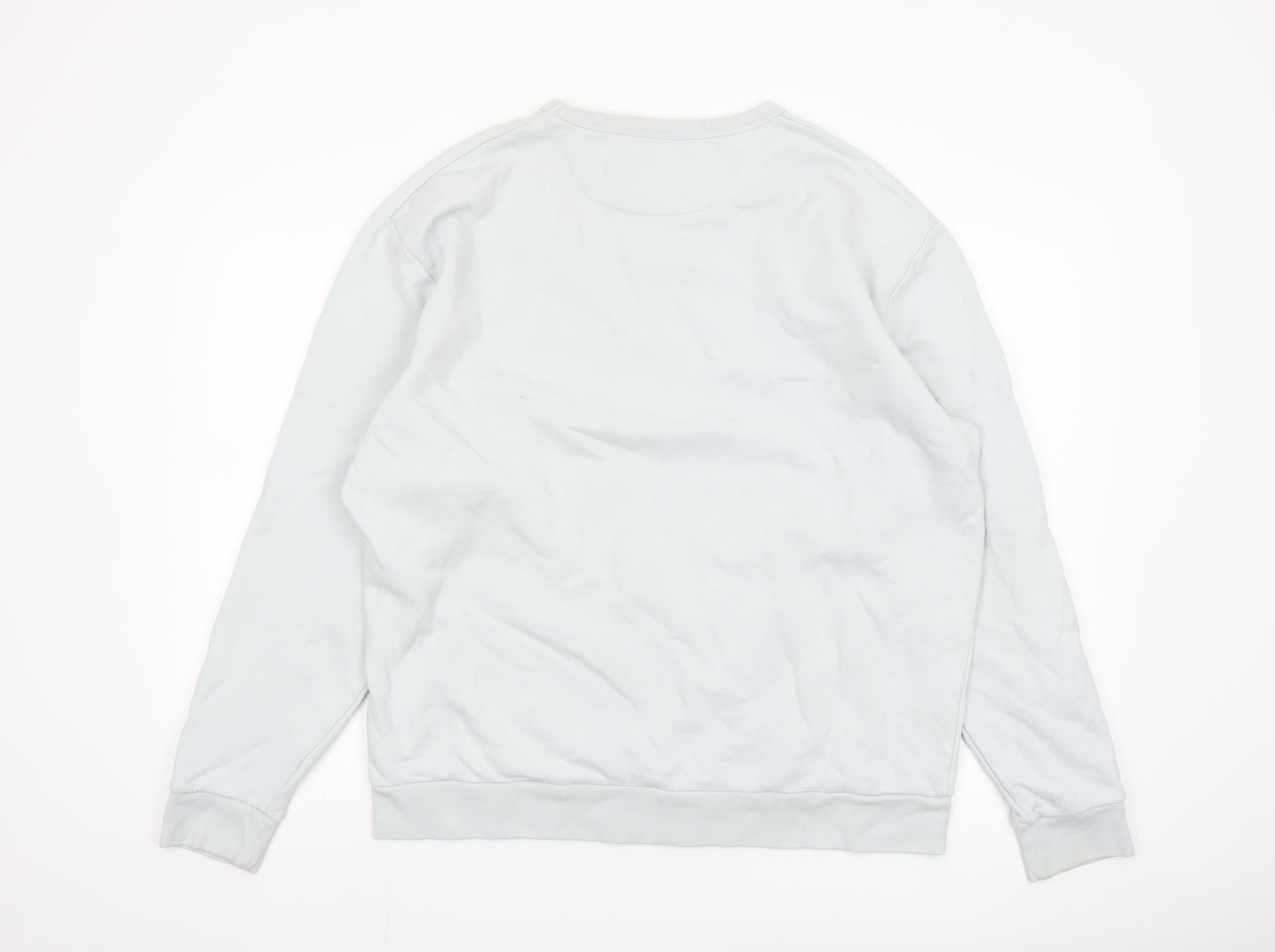 Death & Milk Men’s White Anime Graphic Sweatshirt XL