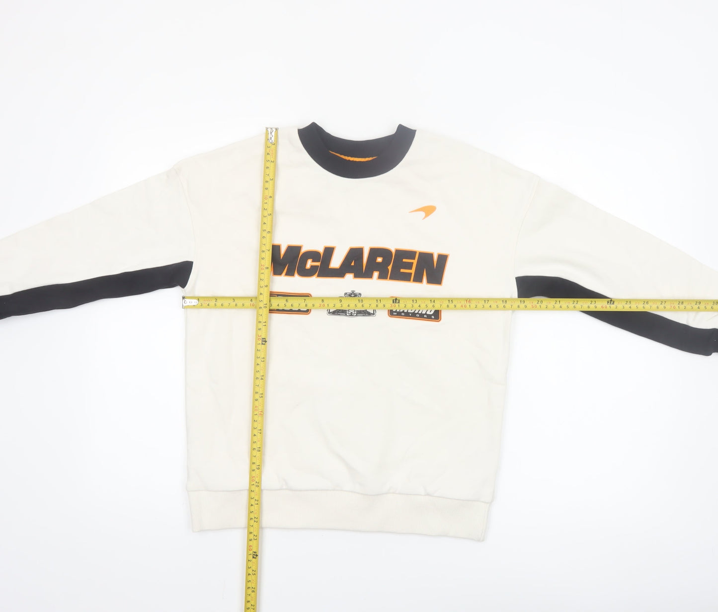 Marks and Spencer Boys White McLaren Racing Graphic Pullover Sweatshirt 10-11 Years