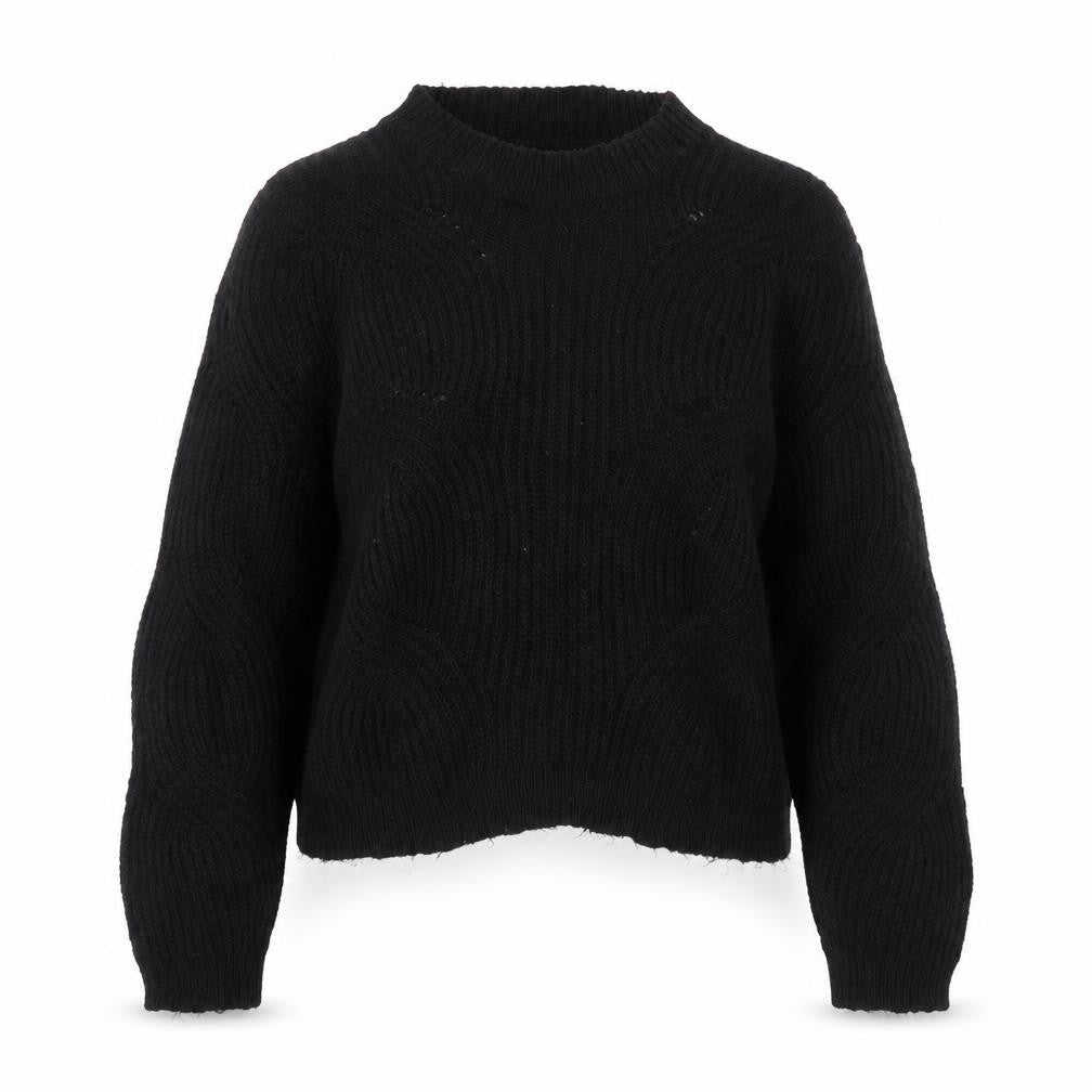 Jacqueline de Yong Women's Black Chunky Knit Pullover Jumper Size S