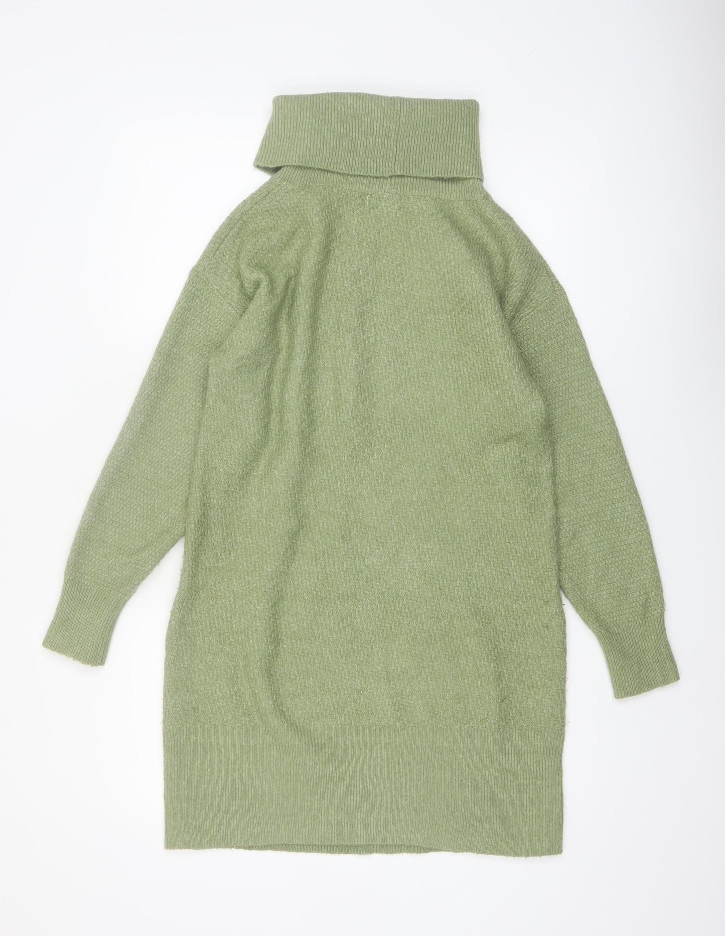 Monsoon Women’s Green Roll Neck Tunic Jumper Size S Long Sleeve
