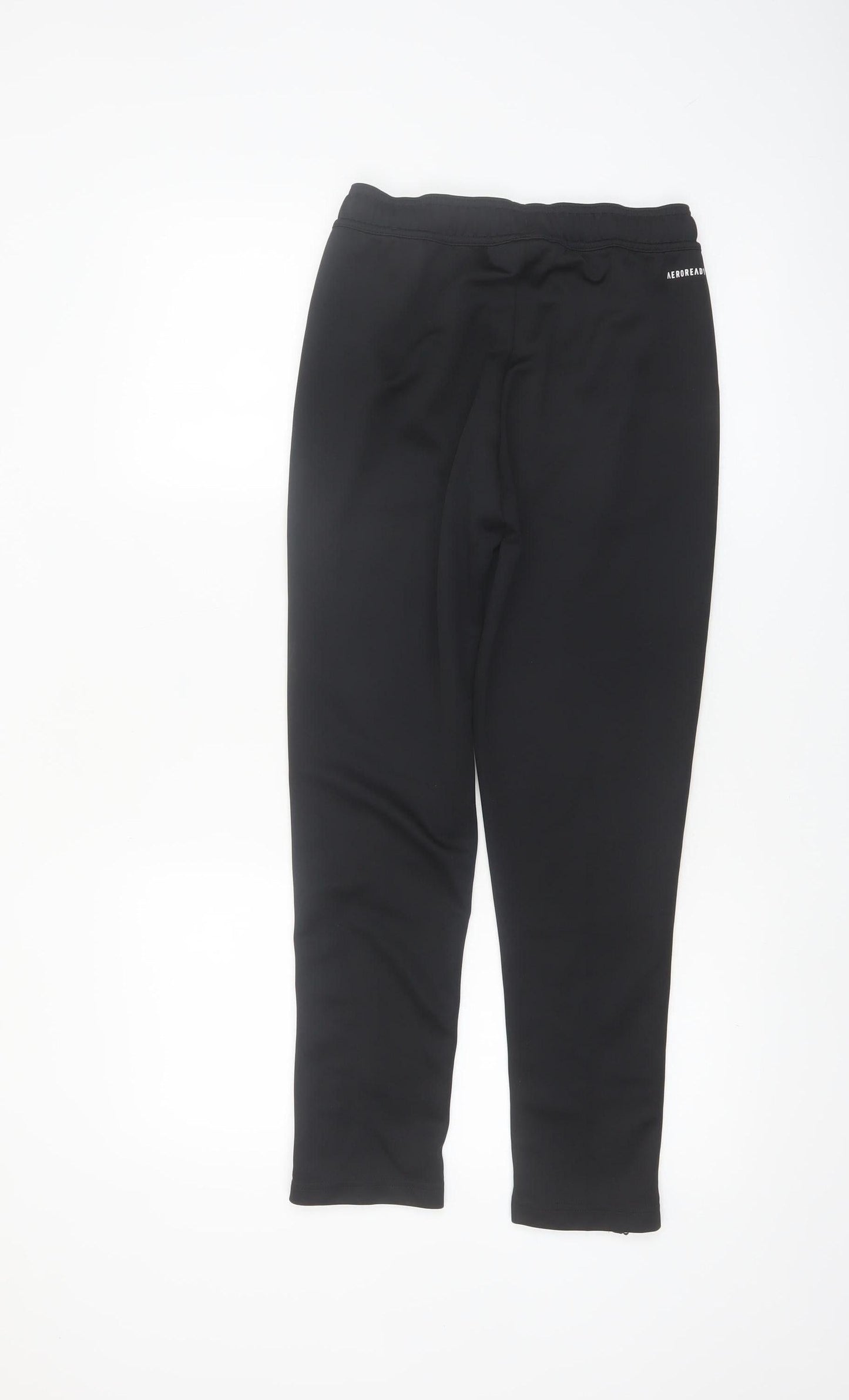 Adidas Boys Black Jogger Trousers 11-12 Years Polyester Activewear