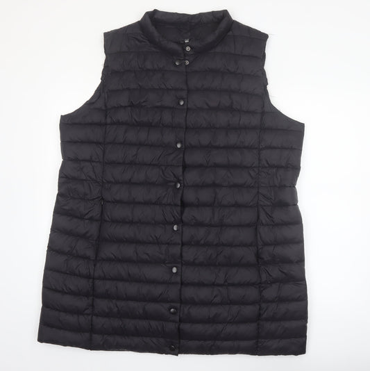 Dunnes Stores Men’s Black XL Puffer Waistcoat Quilted Mid-Length