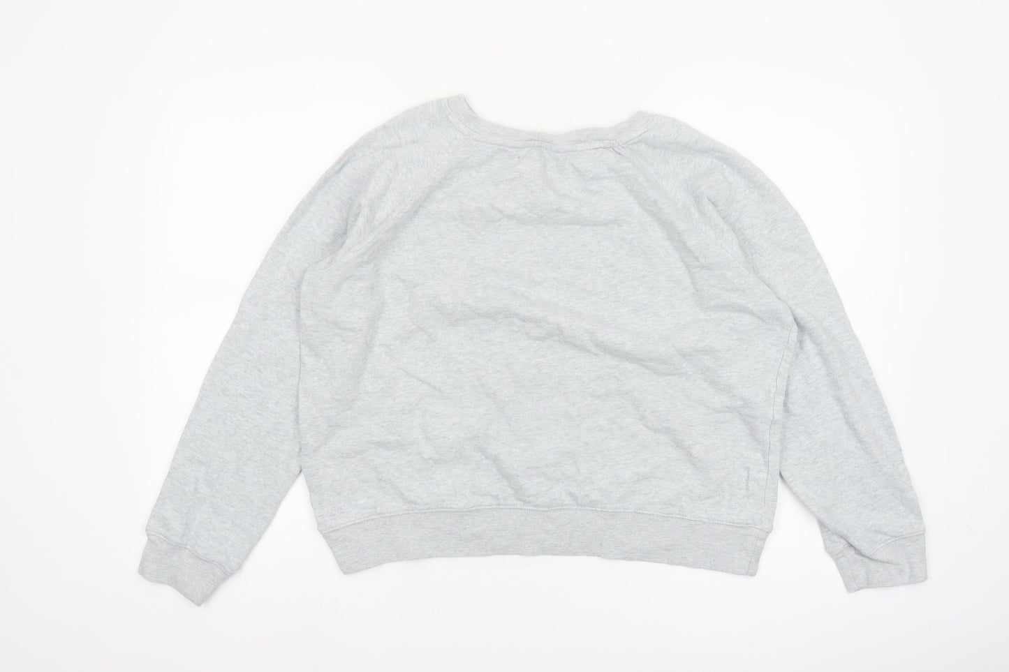 Marks and Spencer Women Grey Floral Bloom Pullover Sweatshirt Size 14