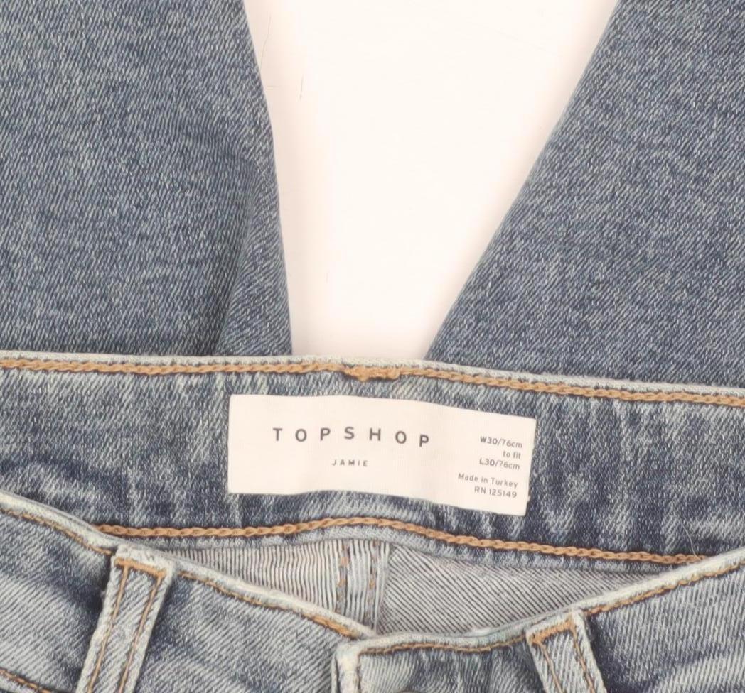 Topshop Jamie Women's Blue High Rise Skinny Jeans Size 12R