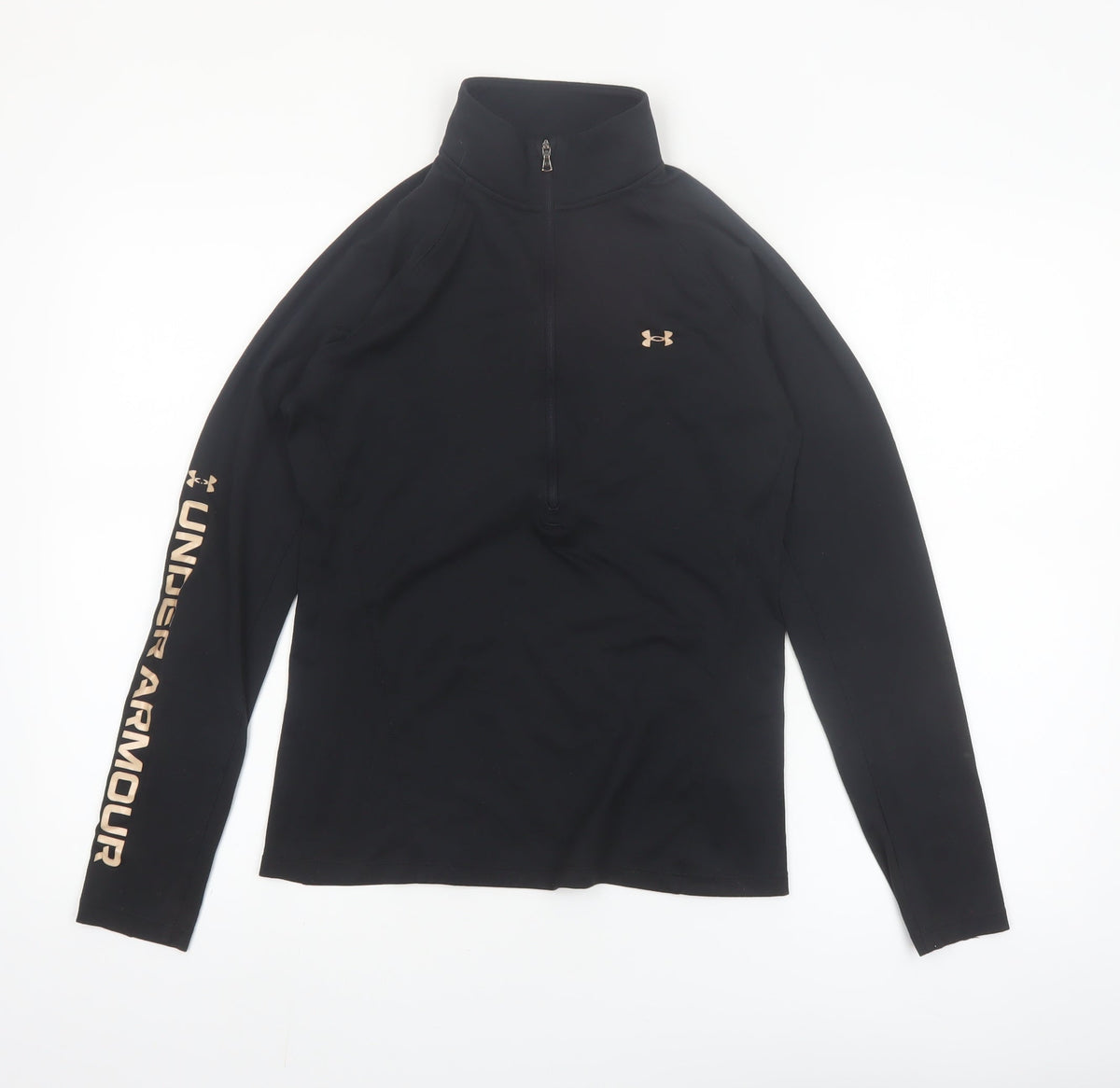 Under Armour Women's Black Small 1/4 Zip Long Sleeve HeatGear Top