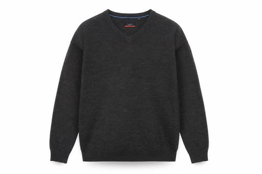 Pierre Cardin Men’s Grey 2XL V-Neck Acrylic Pullover Jumper