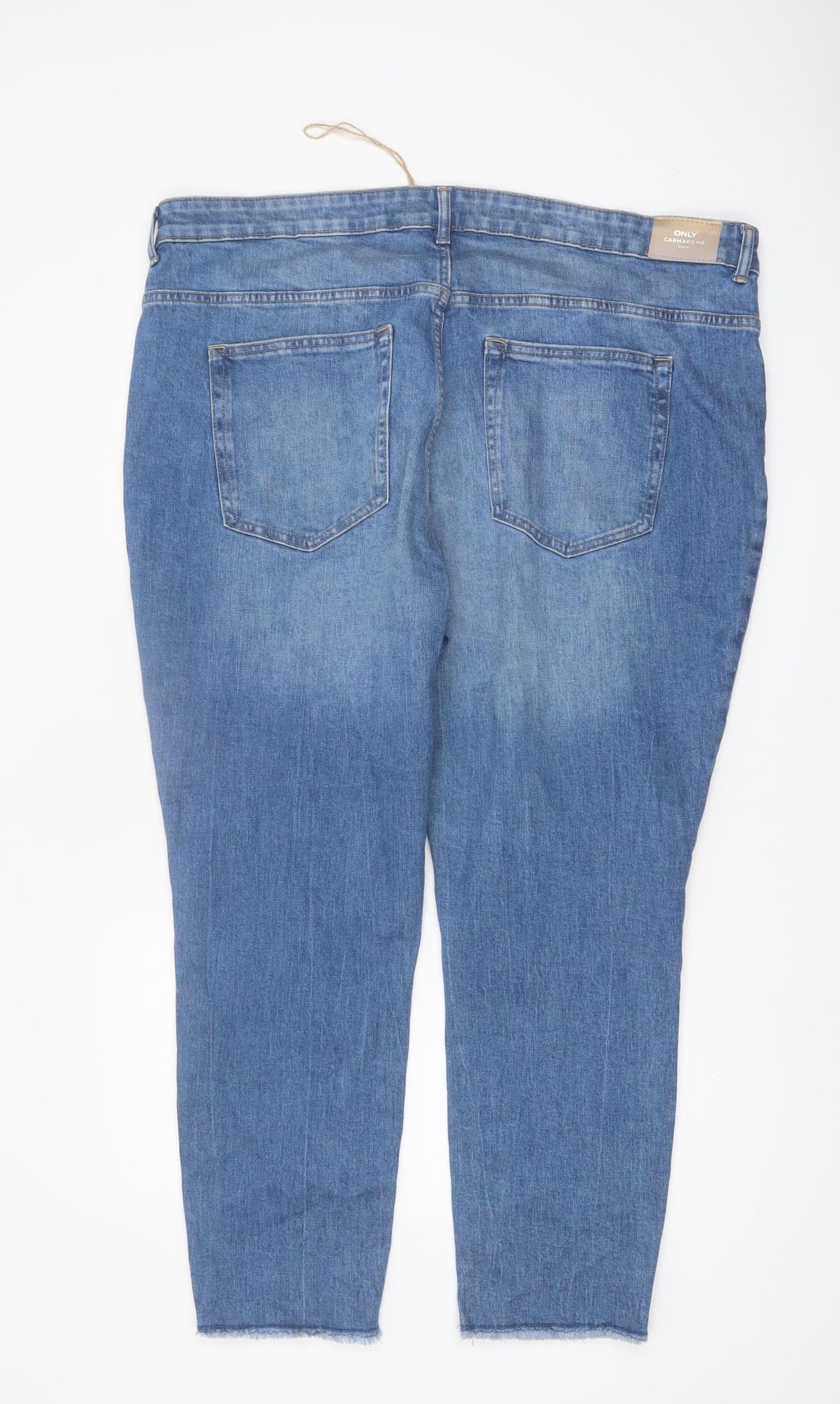 ONLY Carmakoma Women Blue Plus Size Skinny Ankle Jeans UK 26