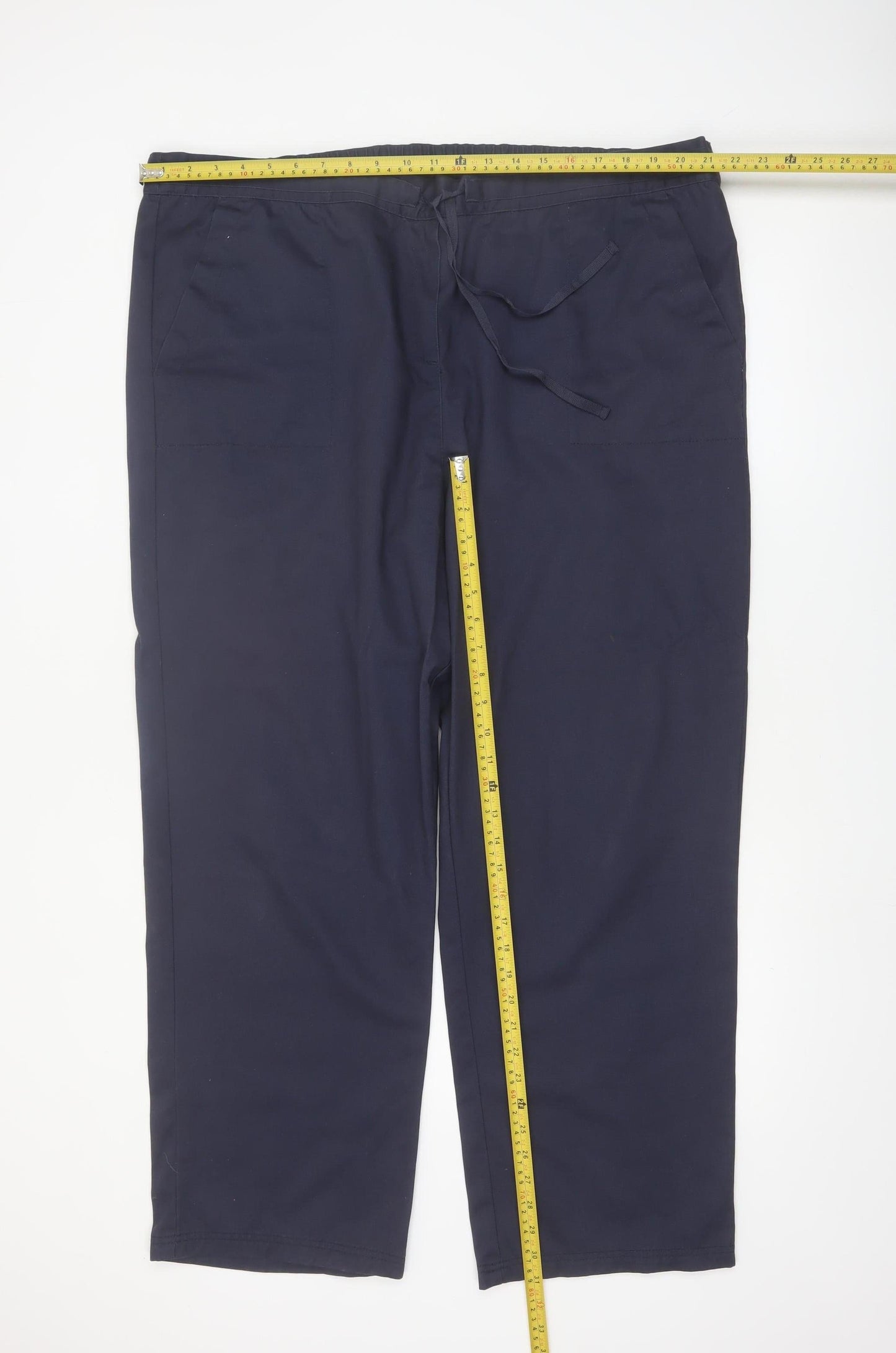 Cotton Traders Women’s Blue Elastic Waist Cargo Trousers Size 22