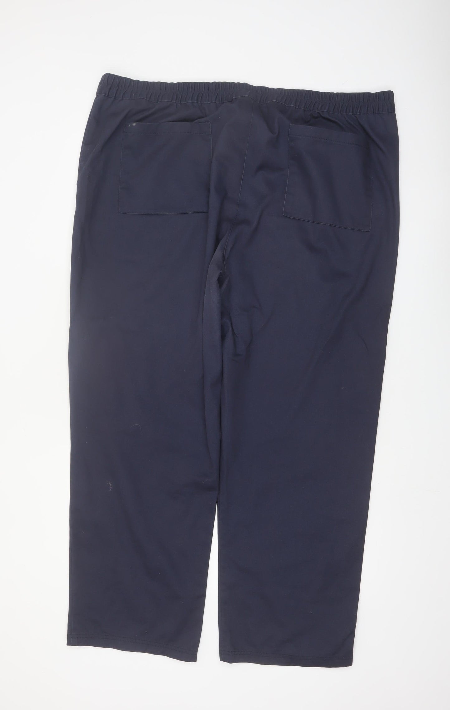 Cotton Traders Women’s Blue Elastic Waist Cargo Trousers Size 22