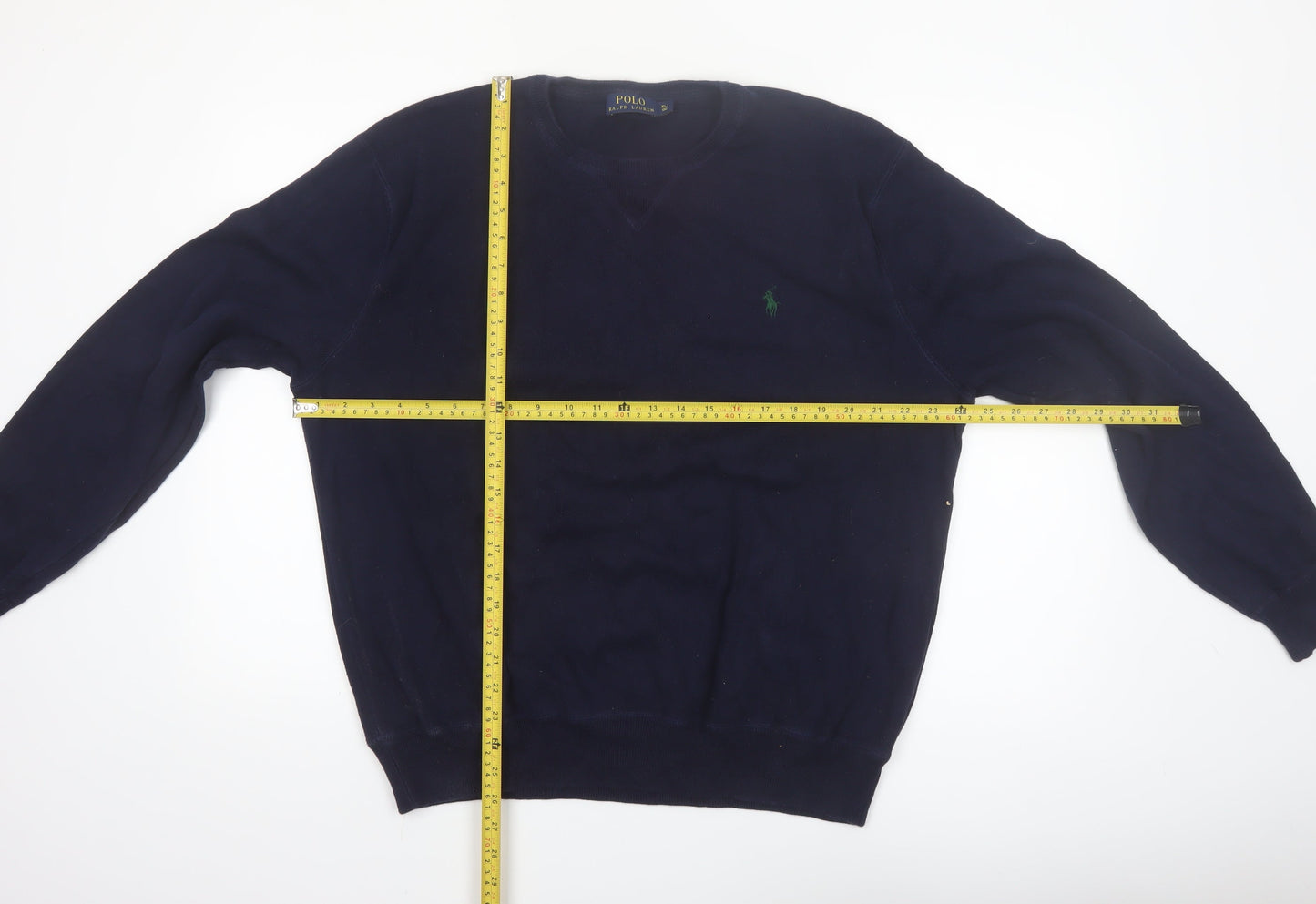 Ralph Lauren Men's Blue XL Pullover Cotton Crew Neck Jumper