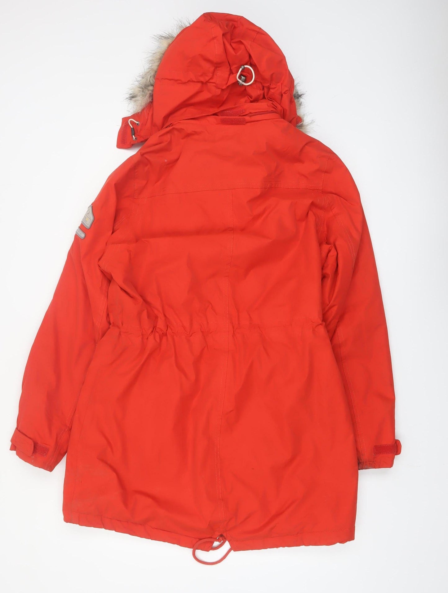 Regatta Womens Red Waterproof Parka Coat UK 14 Hooded Faux Fur Outdoor