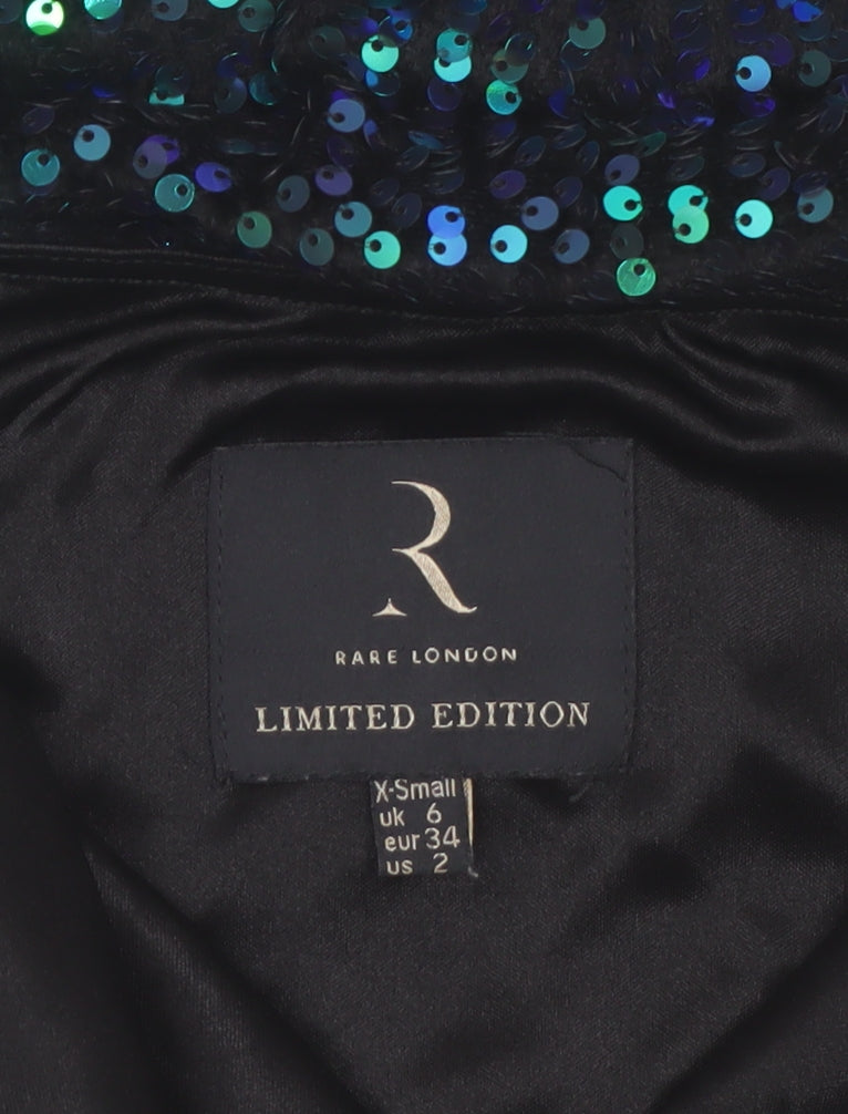 Rare London Women’s Green Sequin Bodycon Long Dress Size 6