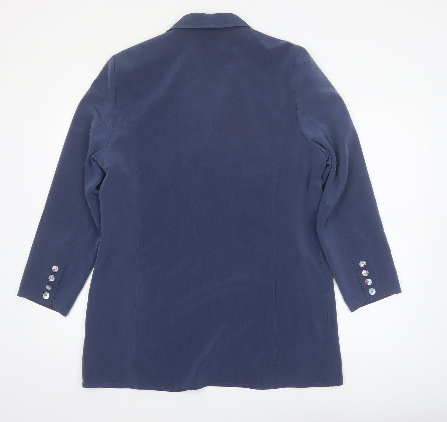 Windsmoor Women's Blue Shawl Lapel Single-Breasted Blazer Size 14