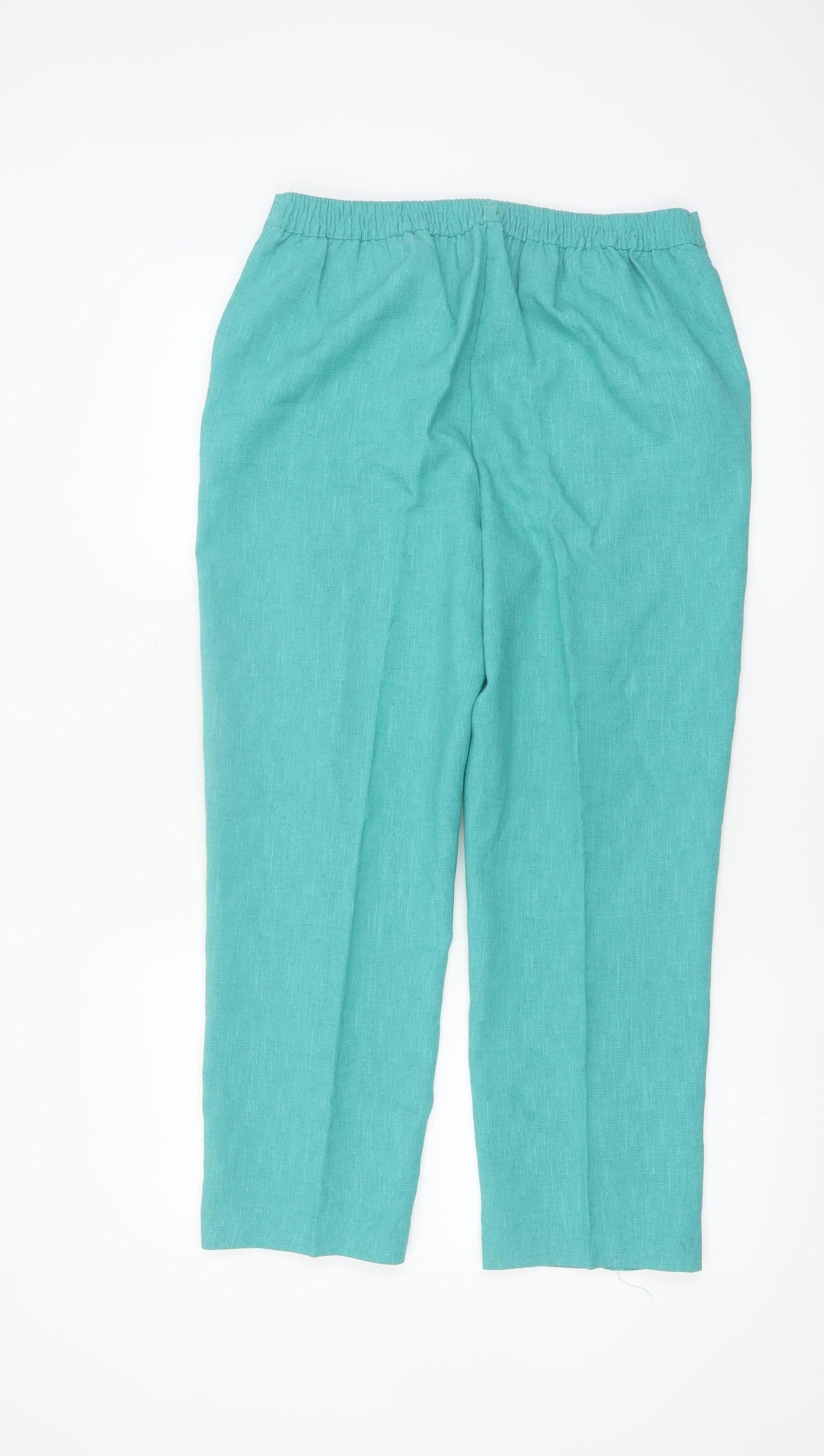 Honor Millburn Women’s Green Straight Leg Trousers Size 12