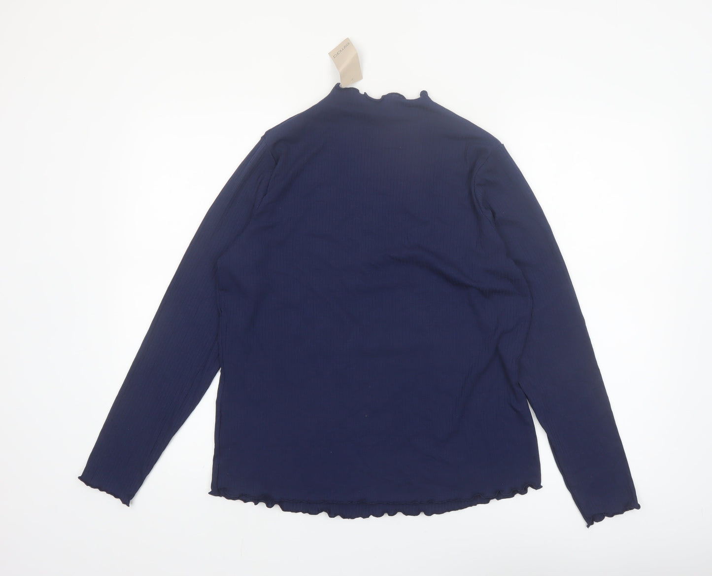 Esmara Womens Blue Mock Neck Long Sleeve Basic Top Size 16/18