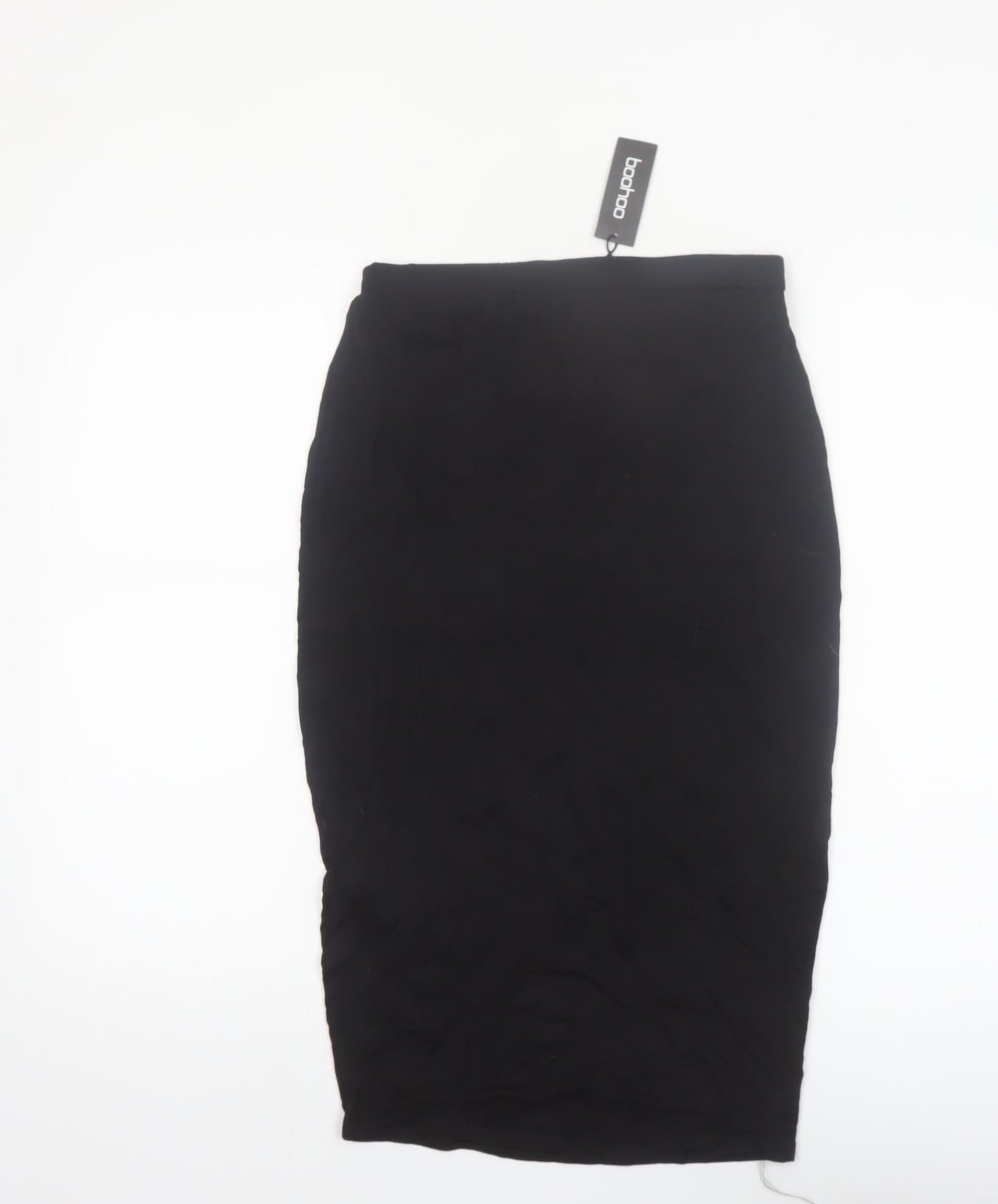 Boohoo Women's Black Size 14 Midi Pencil Jersey Skirt