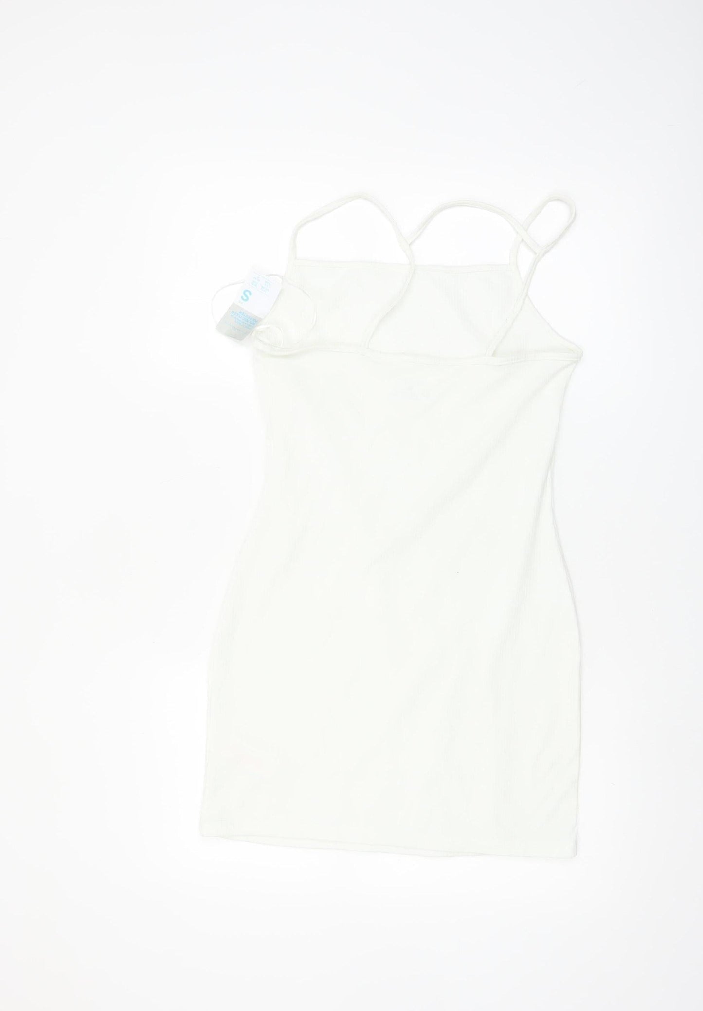 Primark Women White Slip Dress Size 10-12 Sleeveless Summer Style