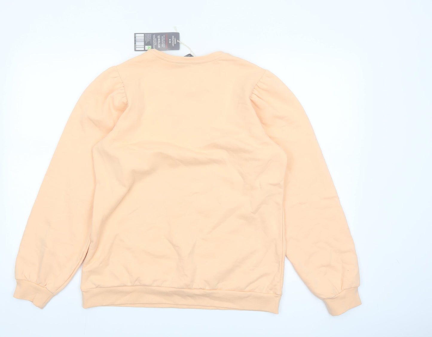 Avenue Women Peach Pullover Sweatshirt Size 8-10 Cotton Blend Casual