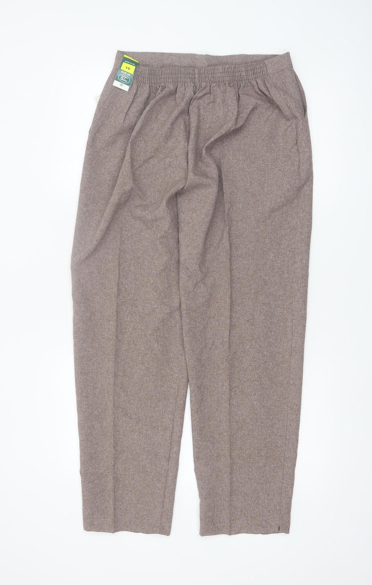 Emma Collection Womens Brown Size 16 Straight Trousers